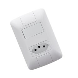 Interruptor simples + 1 tomada Tramontina aria